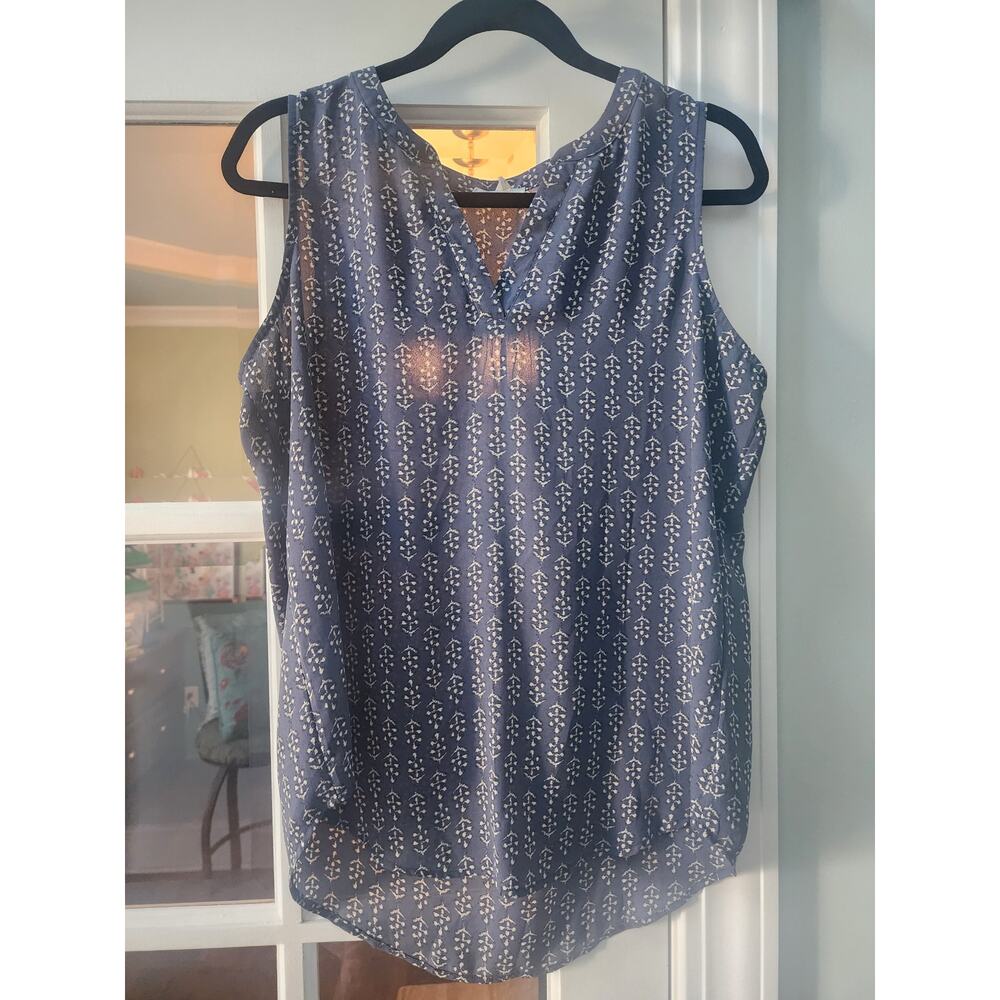 Maurice's Semi Sheer Sleeveless Blouse Size Large
